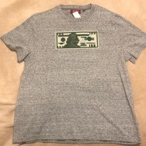 Grey T-shirt with 3D money logo